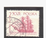 Sellos de Europa - Polonia -  Fragata s. XIX