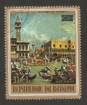 Stamps Burundi -  góndolas por los canales de Venecia