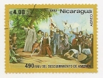 Stamps Nicaragua -  ColÃ³n (490Â° Aniversario del Descubrimiento de AmÃ©rica)