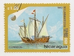 Stamps America - Nicaragua -  490° Aniversario del Descubrimiento de América