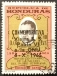 Stamps Honduras -  Centenario muerte Padre Subirana sobrecarga visita Papa ONU