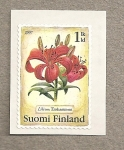 Stamps Finland -  Lirio rojo