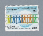 Sellos de Asia - L�bano -  Año Internacional del Libro 1972