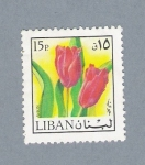 Stamps : Asia : Lebanon :  Tulipan