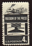 Sellos de America - Estados Unidos -  Freedom on the press