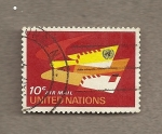 Stamps America - ONU -  Cartas por via aérea