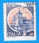 Sellos del Mundo : Europa : Italia : Castillo Estense-Ferrara