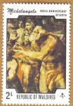 Stamps Asia - Maldives -   500 Aniversario Miguel Angel