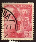Stamps : Europe : Spain :  Franco y escudo