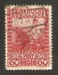 Stamps Austria -  Francisco Jose I,  a caballo