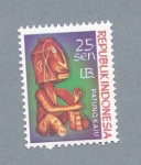 Stamps Indonesia -  Patung Kaju