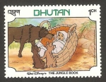 Stamps Bhutan -  El libro de la selva, de Walt Disney