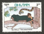 Stamps Bhutan -  El libro de la selva, de Walt Disney