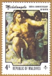 Stamps Asia - Maldives -   500 Aniversario Miguel Angel