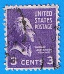 Stamps United States -  Thomas Jefferson