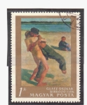 Stamps Hungary -  Glatz Oszkar- Luchadores
