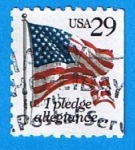 Stamps United States -  Bandera