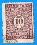Stamps Europe - Serbia -  Cifras