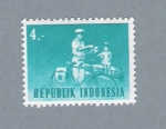 Stamps : Asia : Indonesia :  Cartero