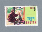 Stamps Bhutan -  Pintor