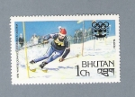 Stamps Bhutan -  Slalom