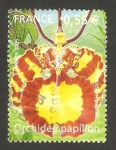 Sellos de Europa - Francia -  flor, orquídea mariposa