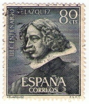 Stamps Spain -  1340-III centenario de la muerte de Velázquez