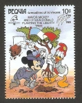 Stamps : America : Saint_Vincent_and_the_Grenadines :  Bequia - mickey y donald