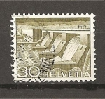 Stamps : Europe : Switzerland :  Serie Basica./ Central de Verbois.