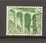 Stamps Switzerland -  Serie Basica./ Viaducto de Landwasser.