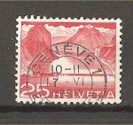 Stamps Switzerland -  Serie Basica./ Puente colgante en Melide.