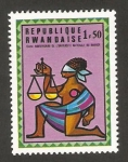 Stamps Rwanda -  X anivº de la universidad nacional, la justicia 