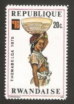 Stamps Rwanda -  themabelga, mujer nativa