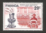 Stamps : Africa : Rwanda :  Centº de la primera conexión telefónica