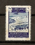 Stamps Morocco -  Paisajes y avion en vuelo