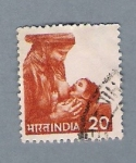 Stamps : Asia : India :  Mujer