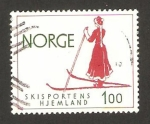Stamps Norway -  noruega, cuna del esquí, esquí del año 1900