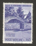 Stamps Vatican City -  viaje de pablo VI a tierra santa, muro de la anunciación en nazaret