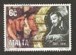 Stamps Malta -  centº del nacimiento de joseph calleia, actor