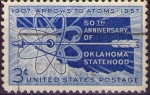 Sellos de America - Estados Unidos -  50º Aniversario del estado de Oklahoma