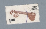 Sellos de Asia - India -  Instrumento musical
