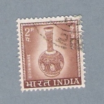Stamps : Asia : India :  Jarrón