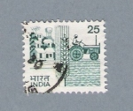 Stamps India -  Trabajos en el campo
