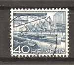 Stamps Switzerland -  Serie Basica./ Puerto fluvial de Bale.