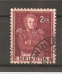 Stamps Switzerland -  Serie Historica - papel con fragmentos de hilo de seda.