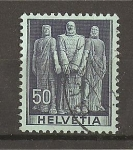 Stamps : Europe : Switzerland :  Serie Historica - papel con fragmentos de hilo de seda.