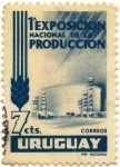 Sellos de America - Uruguay -  1ª EXPOSICION NACIONAL DE LA PRODUCCION