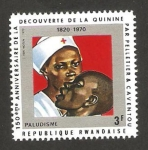 Stamps : Africa : Rwanda :  150 anivº del descubrimiento de la quinina por caventou y pelletier