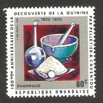 Stamps Rwanda -  150 anivº del descubrimiento de la quinina por caventou y pelletier