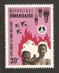 Stamps Rwanda -  lucha contra el desarme nuclear